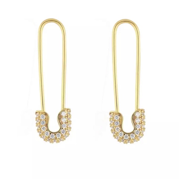 Safety pin earrings - Gorgeous ✨ Silver 925 - Picture 1 of 3